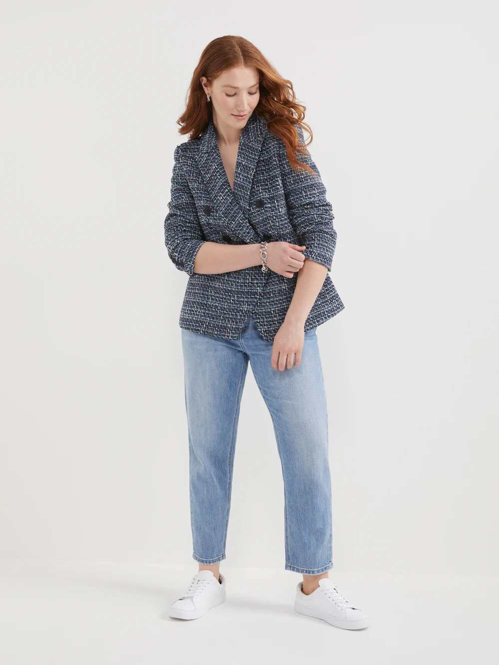 The Fitted Tweed Check Blazer - Image 2