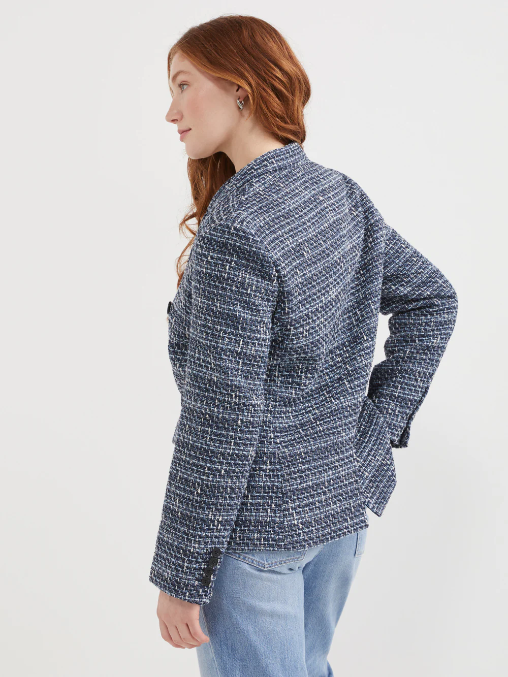 The Fitted Tweed Check Blazer - Image 3