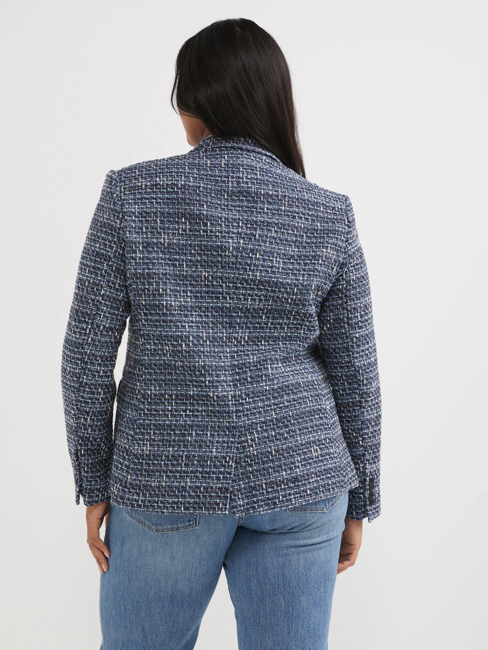 The Fitted Tweed Check Blazer - Image 9