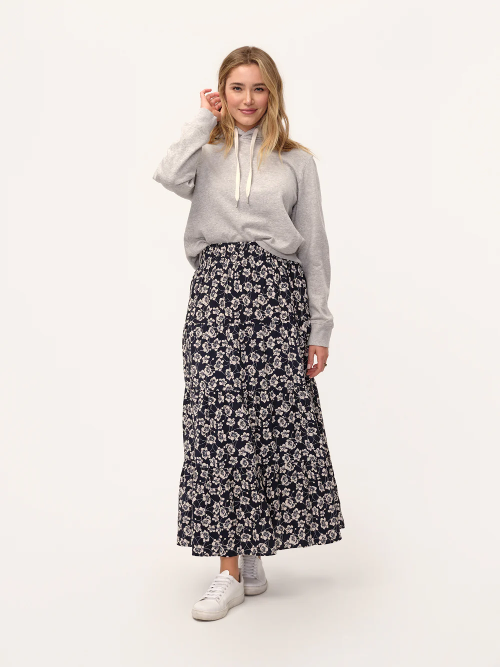 The Floral Tiered Maxi Skirt