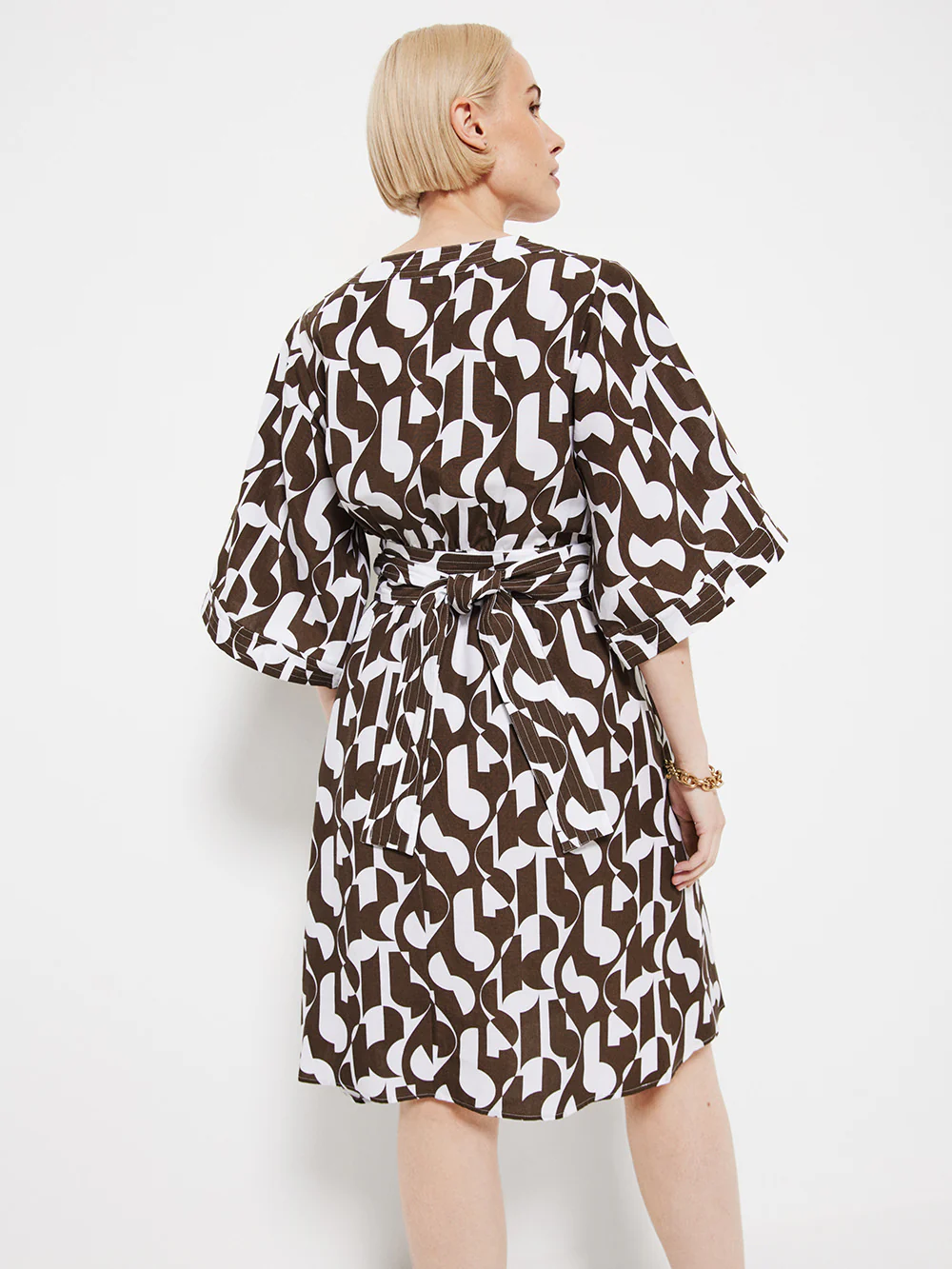 The Graphic Print Wrap Dress - Image 2