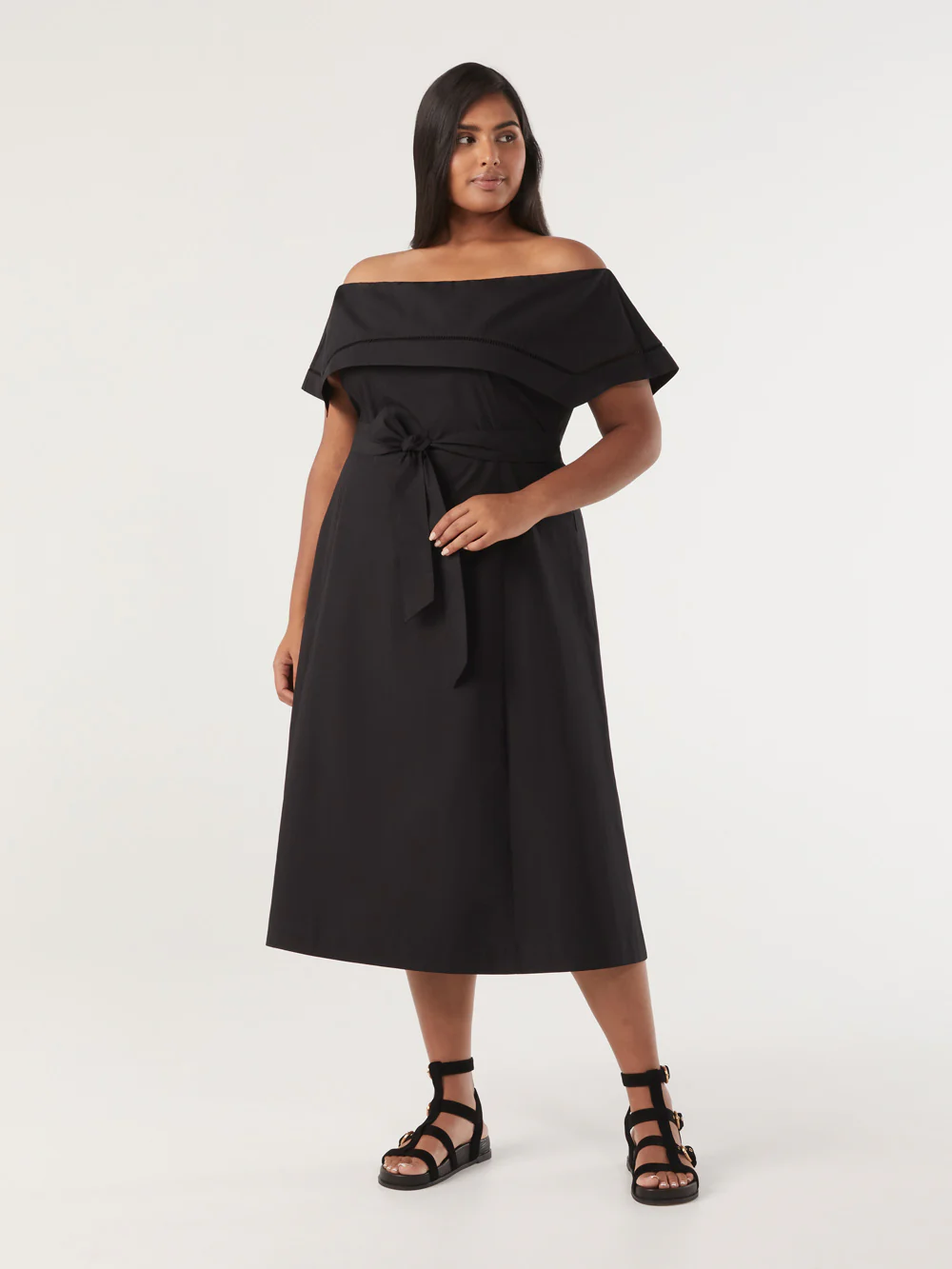 The Lattice Trim Cotton Poplin Dress - Image 6