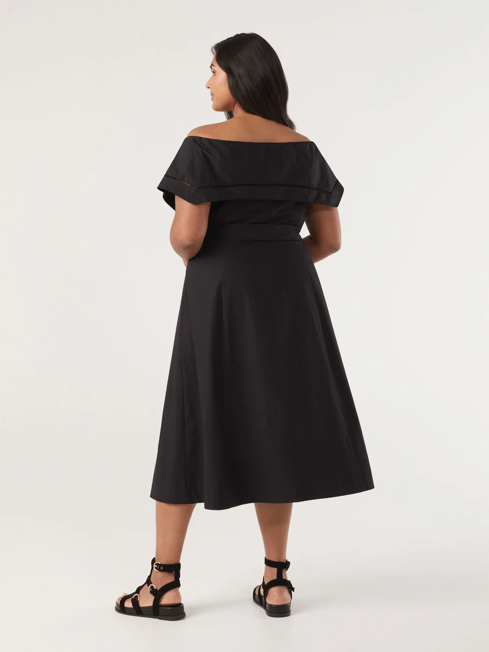 The Lattice Trim Cotton Poplin Dress - Image 7
