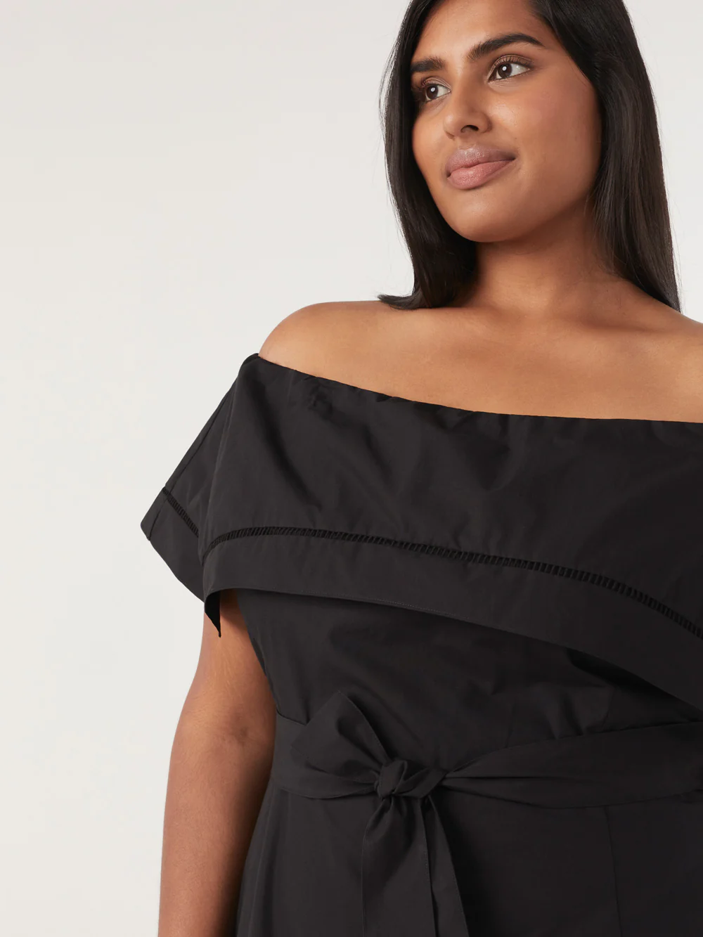 The Lattice Trim Cotton Poplin Dress - Image 8