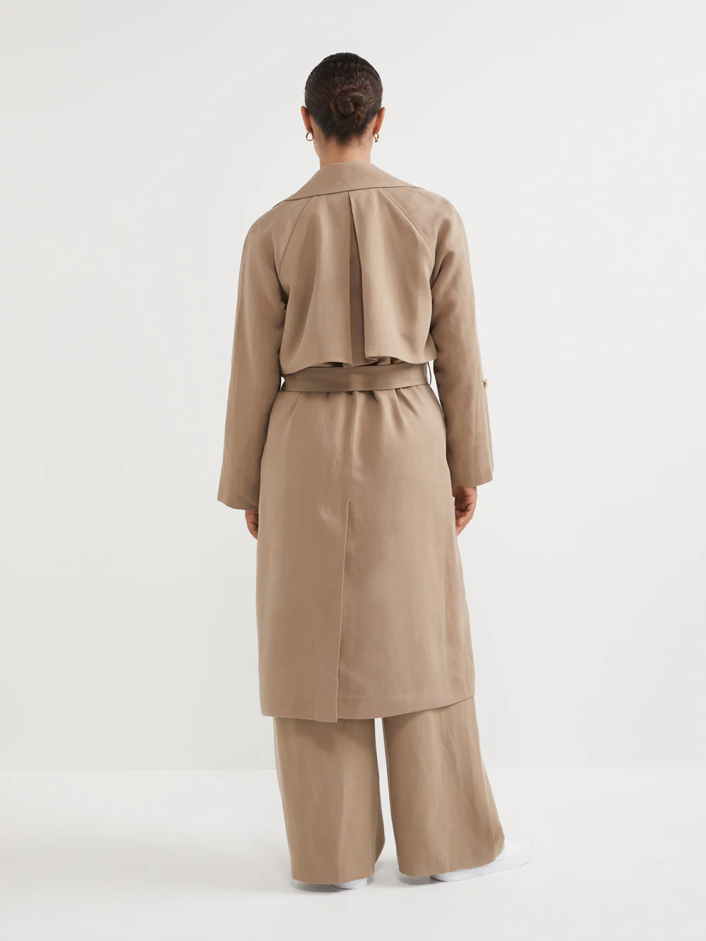 The Linen Blend Statement Trench - Image 3