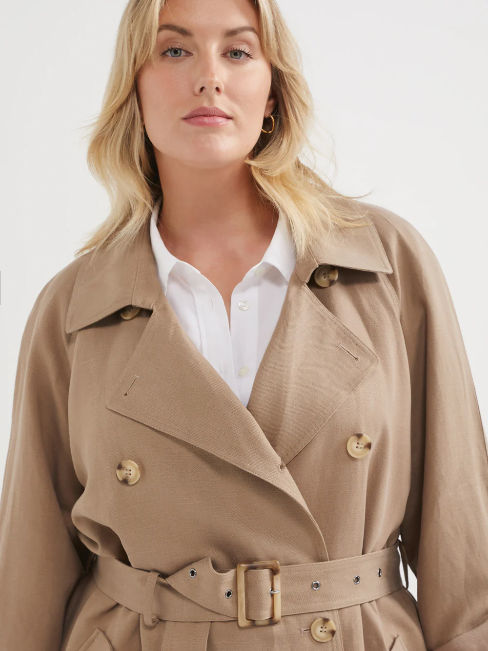 The Linen Blend Statement Trench - Image 9