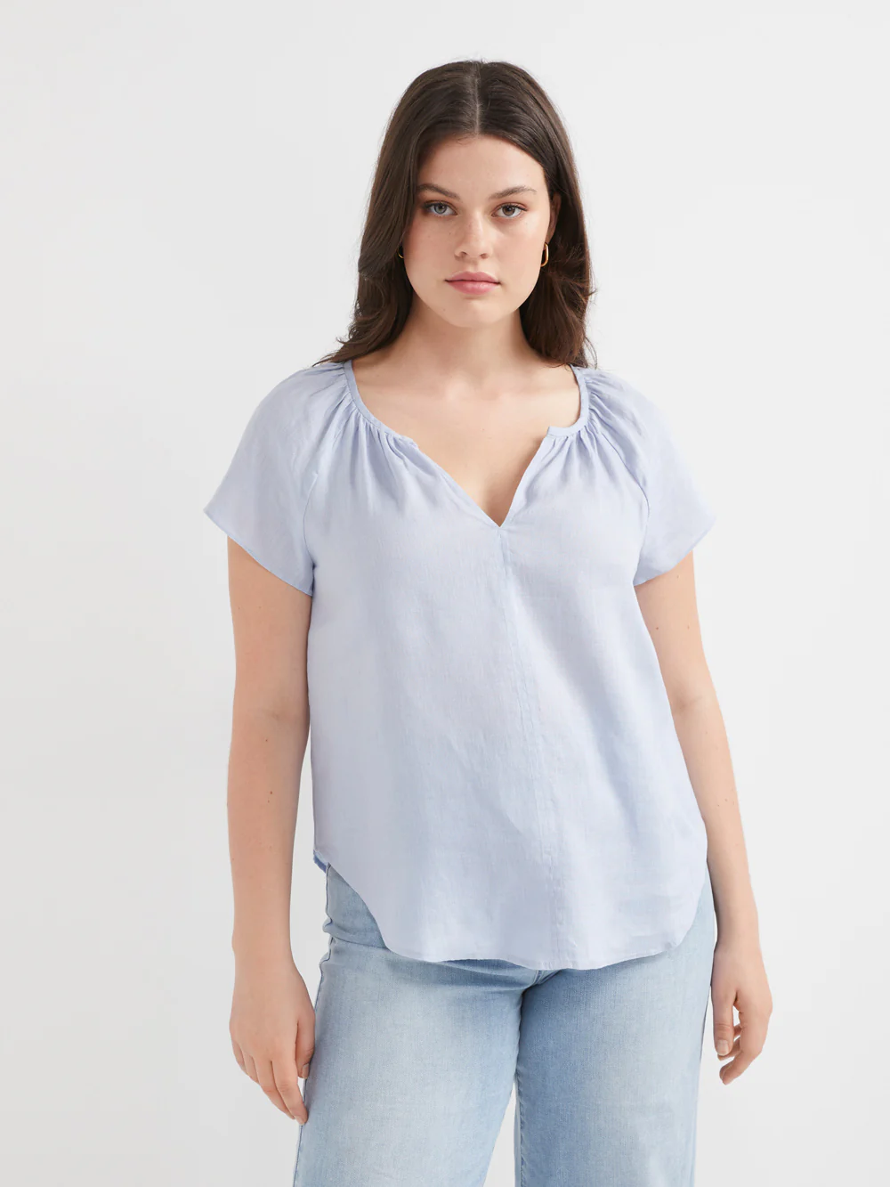 The Linen Flutter Sleeve Top