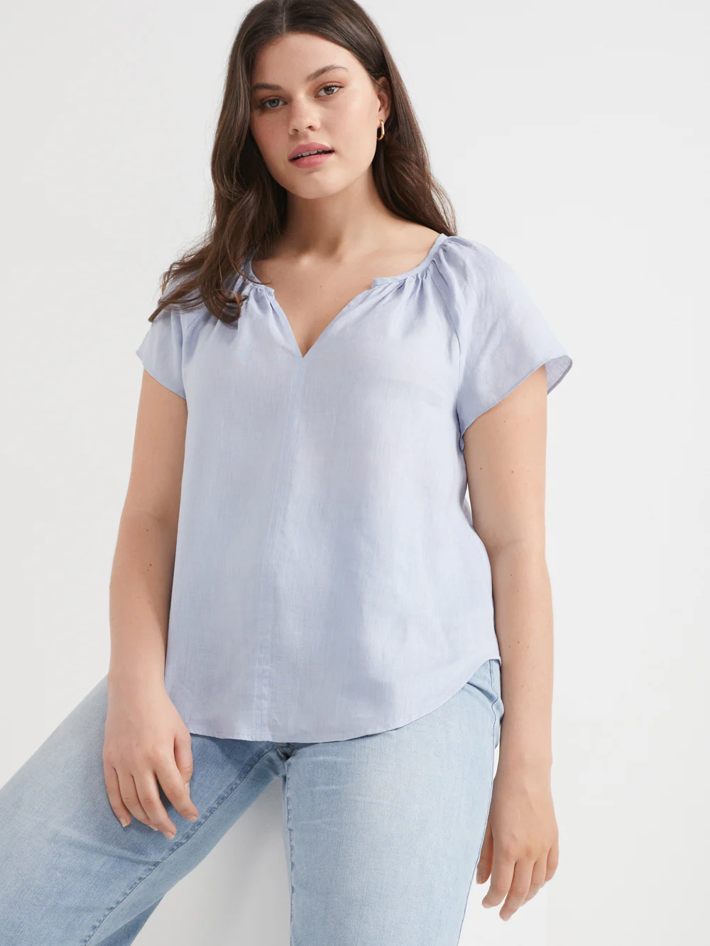The Linen Flutter Sleeve Top - Image 2