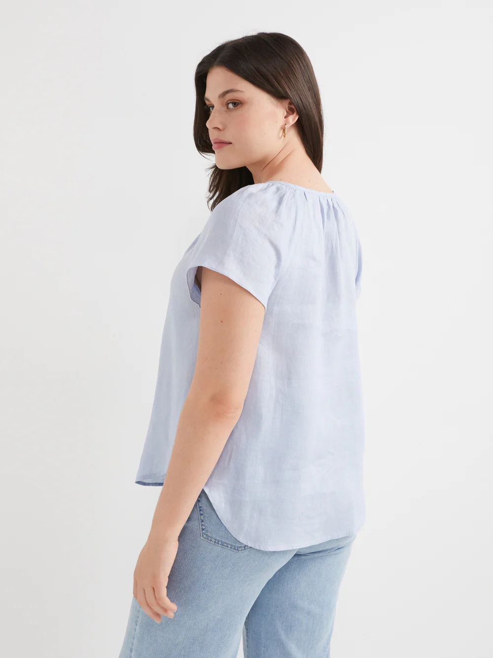 The Linen Flutter Sleeve Top - Image 3