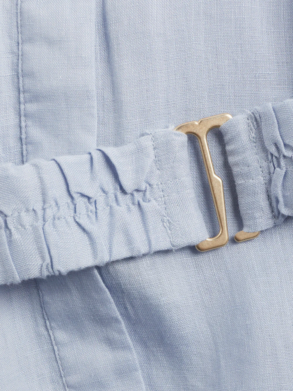 The Linen Puff Sleeve Shirt Dress - Image 10