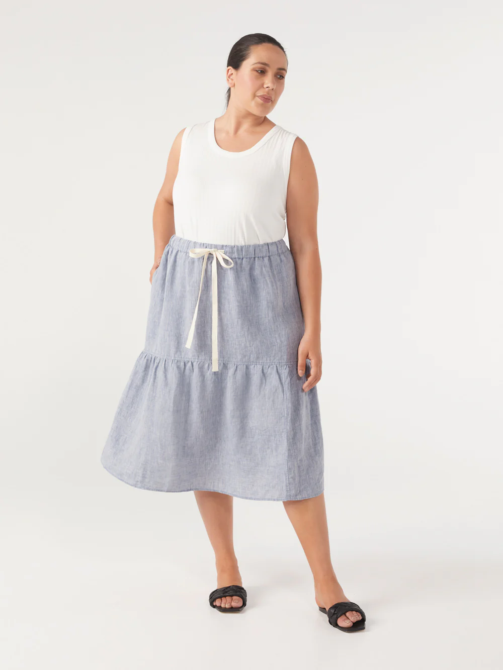 The Linen Pull-On Skirt - Image 6