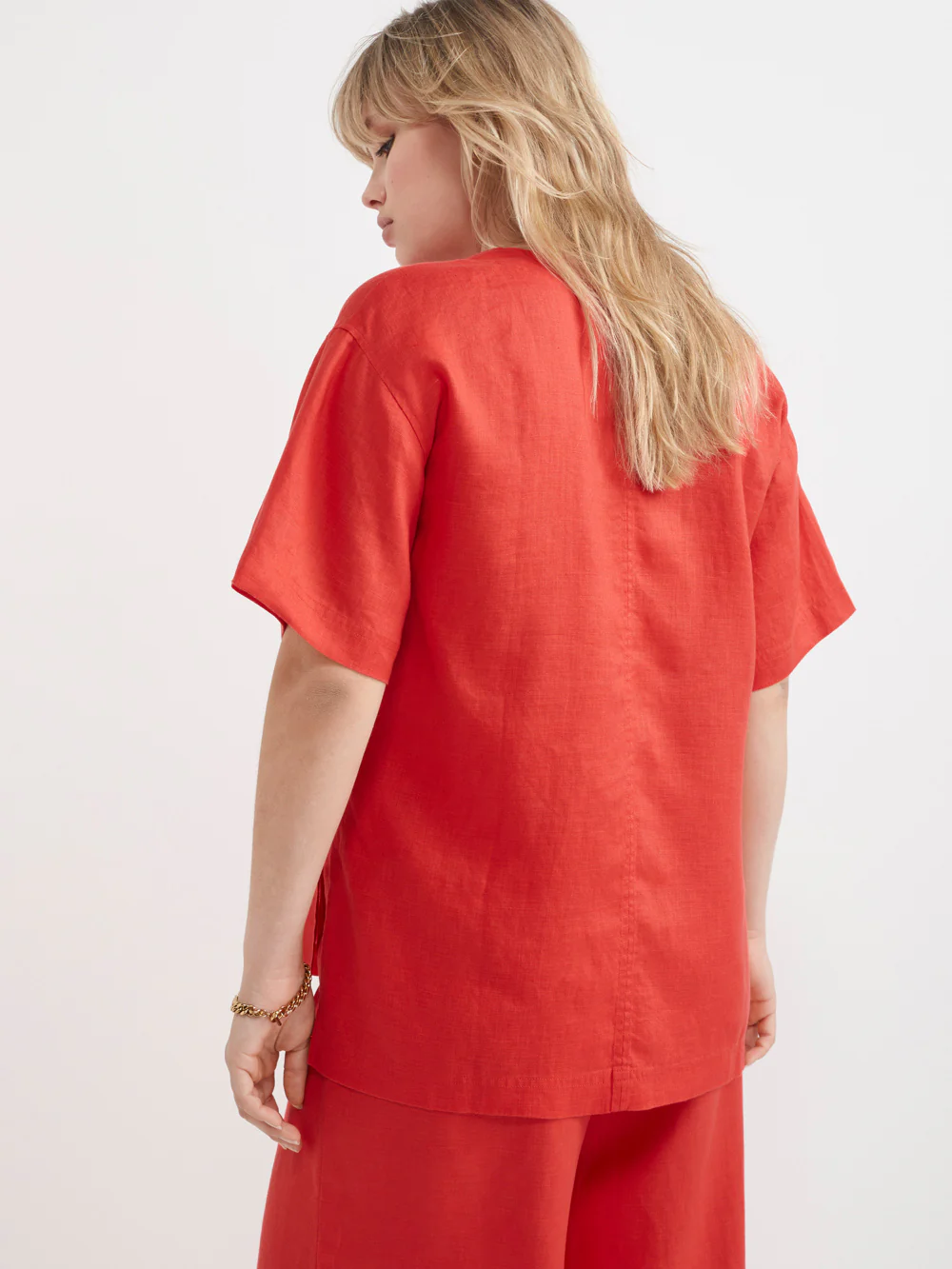 The Linen Short Sleeve Tunic Top - Image 4