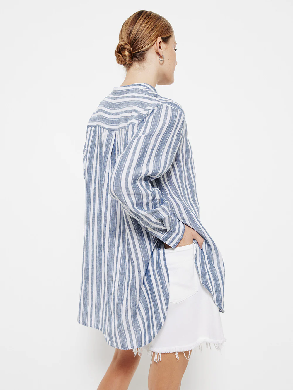 The Linen Stripe Tunic Shirt - Image 3