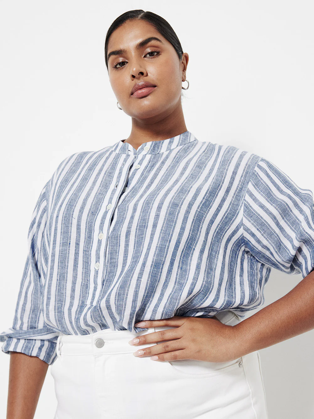 The Linen Stripe Tunic Shirt - Image 6