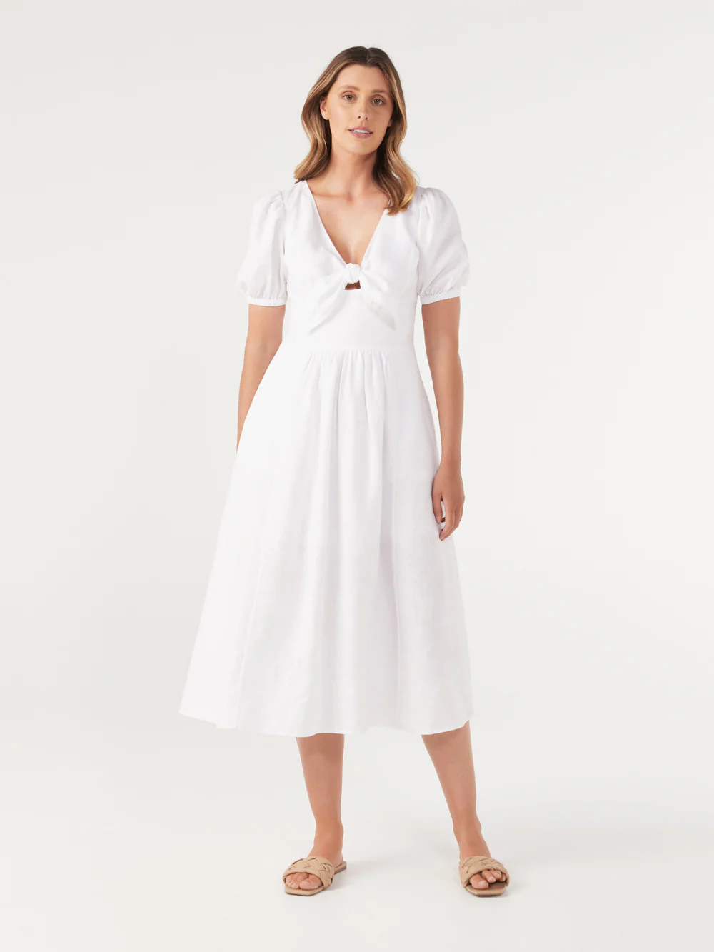 The Linen Tie Front Dress