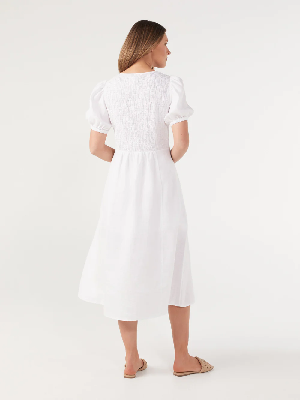 The Linen Tie Front Dress - Image 3