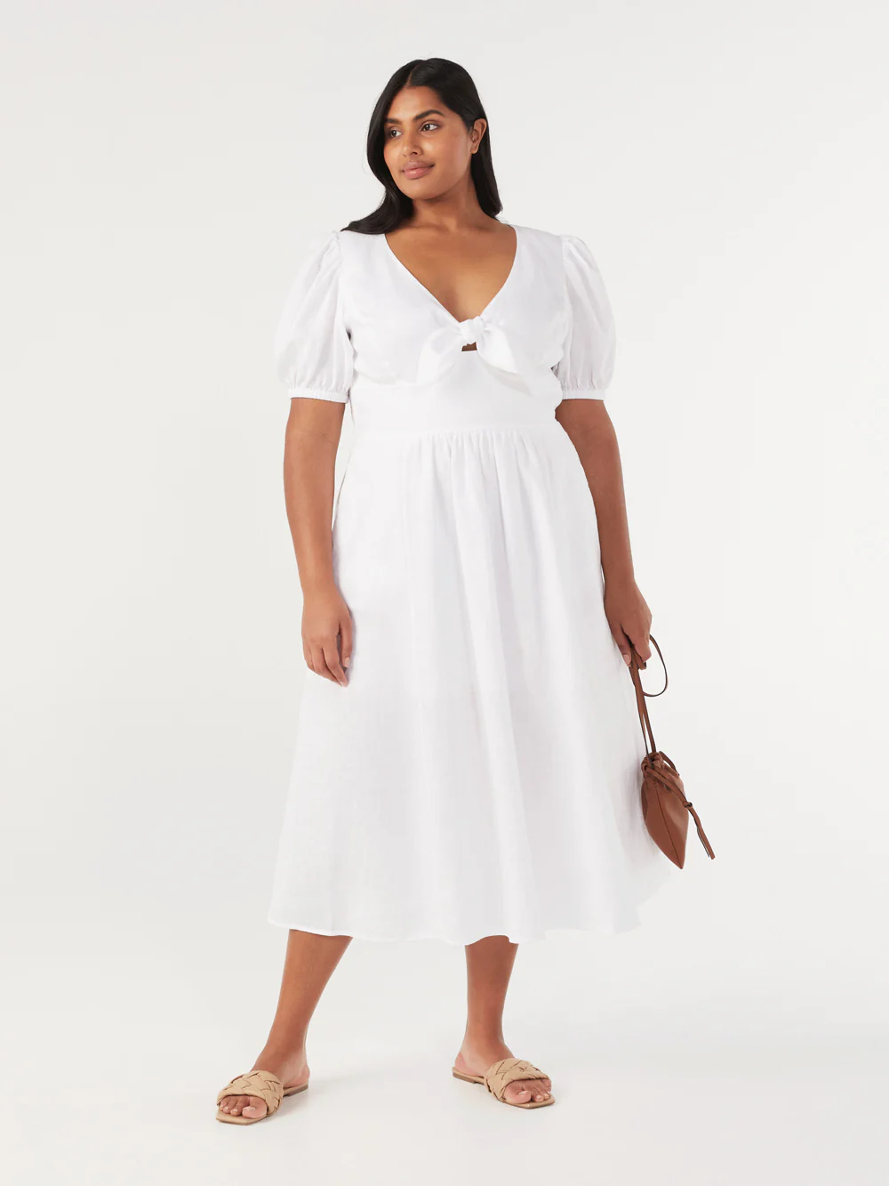 The Linen Tie Front Dress - Image 5