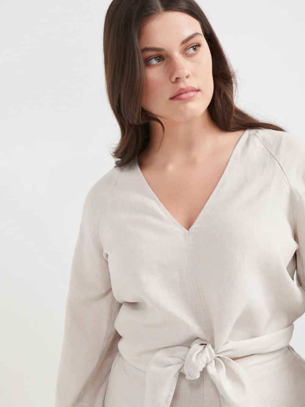 The Linen Tie Front Top - Image 4