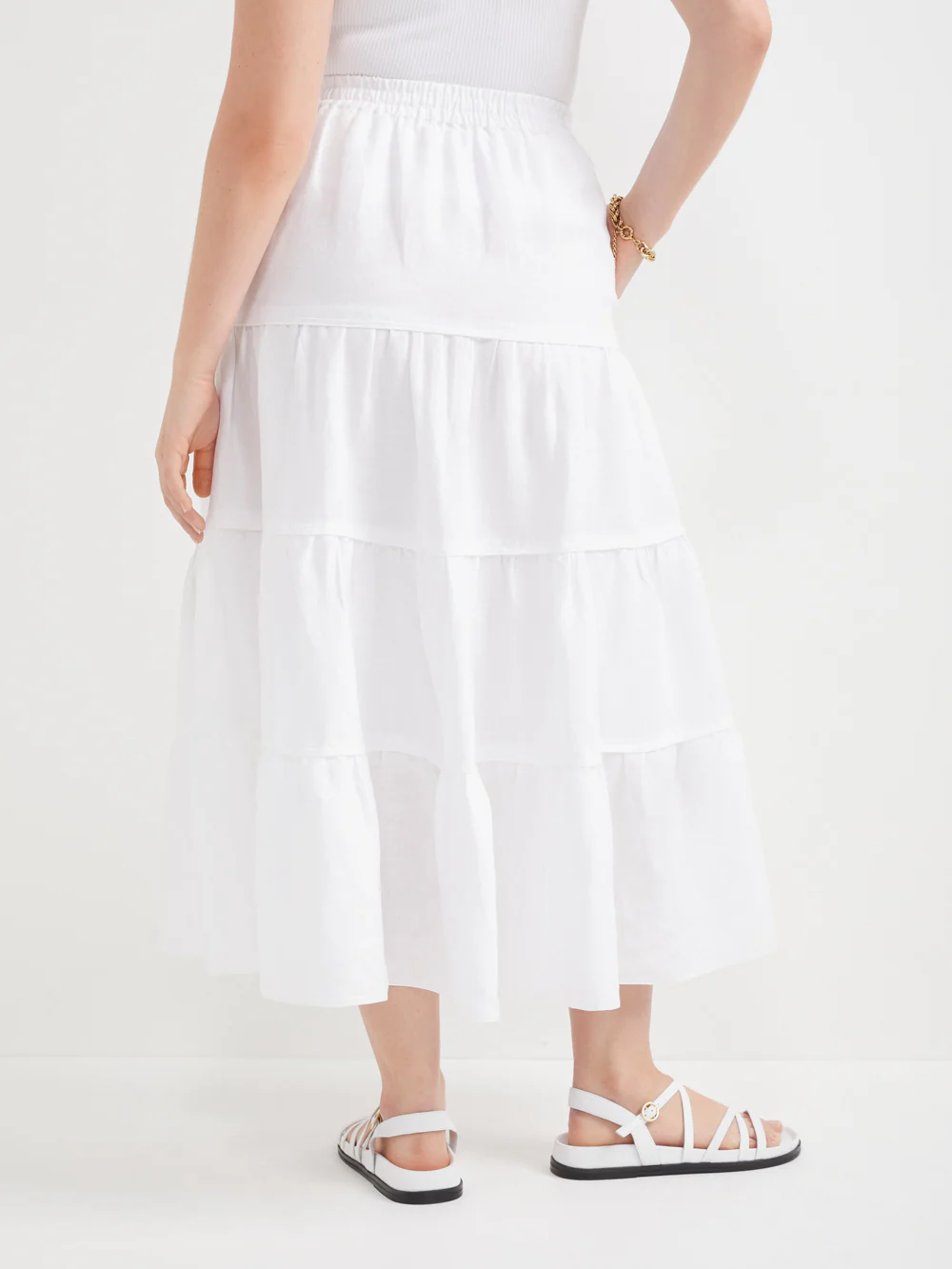 The Linen Tiered Maxi Skirt - Image 3