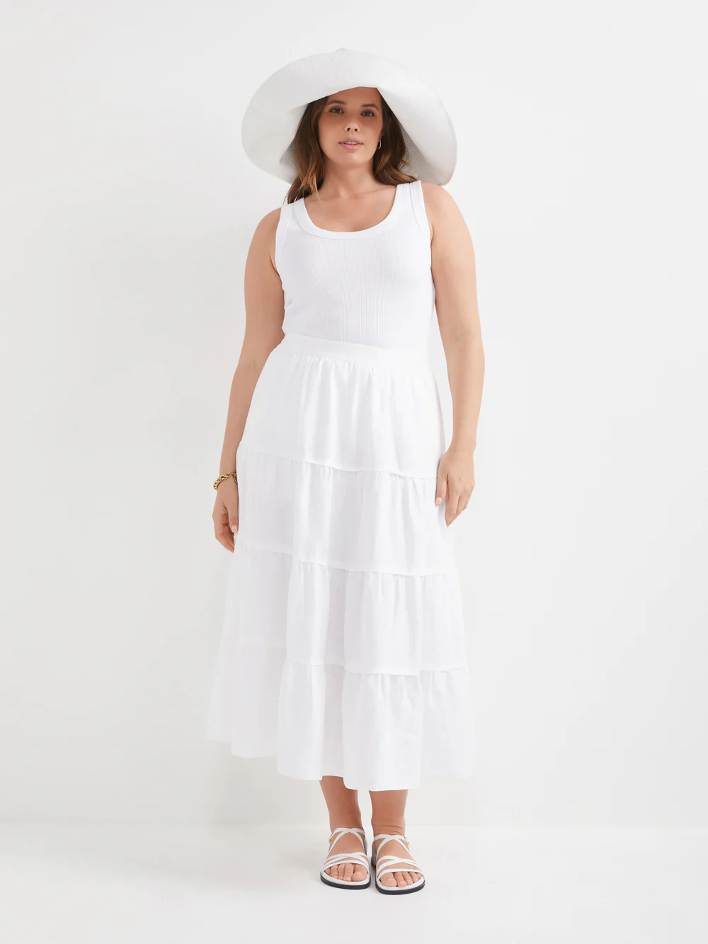 The Linen Tiered Maxi Skirt - Image 5