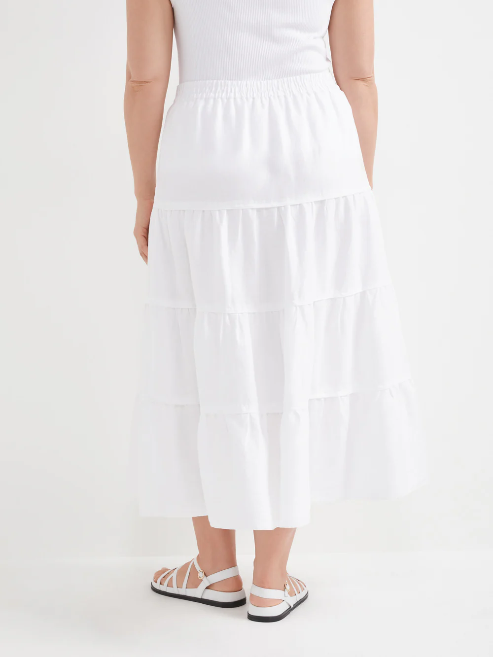 The Linen Tiered Maxi Skirt - Image 7