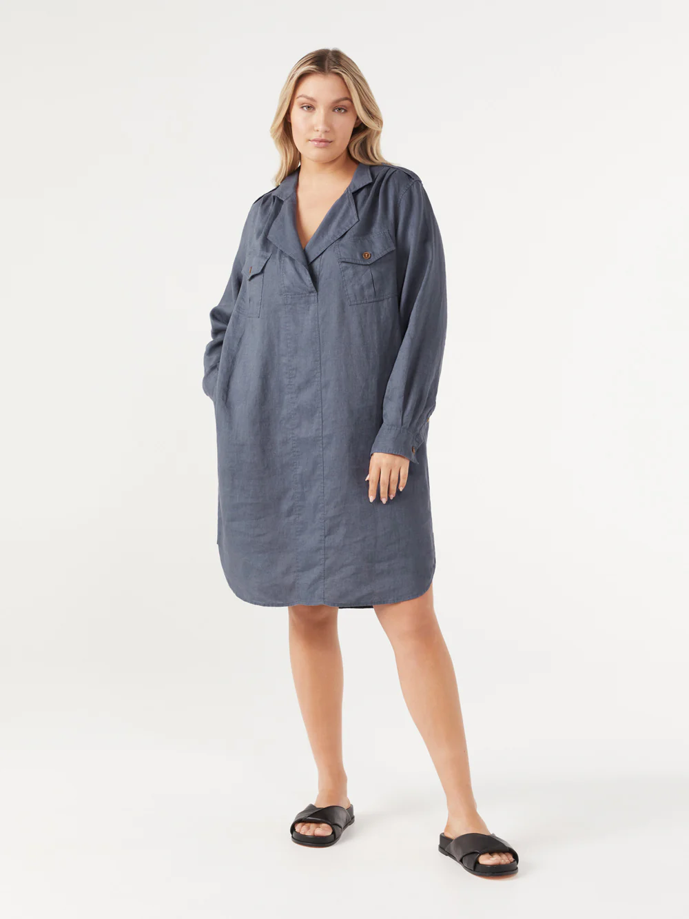 The Linen Utility Shirt Dress - Image 5