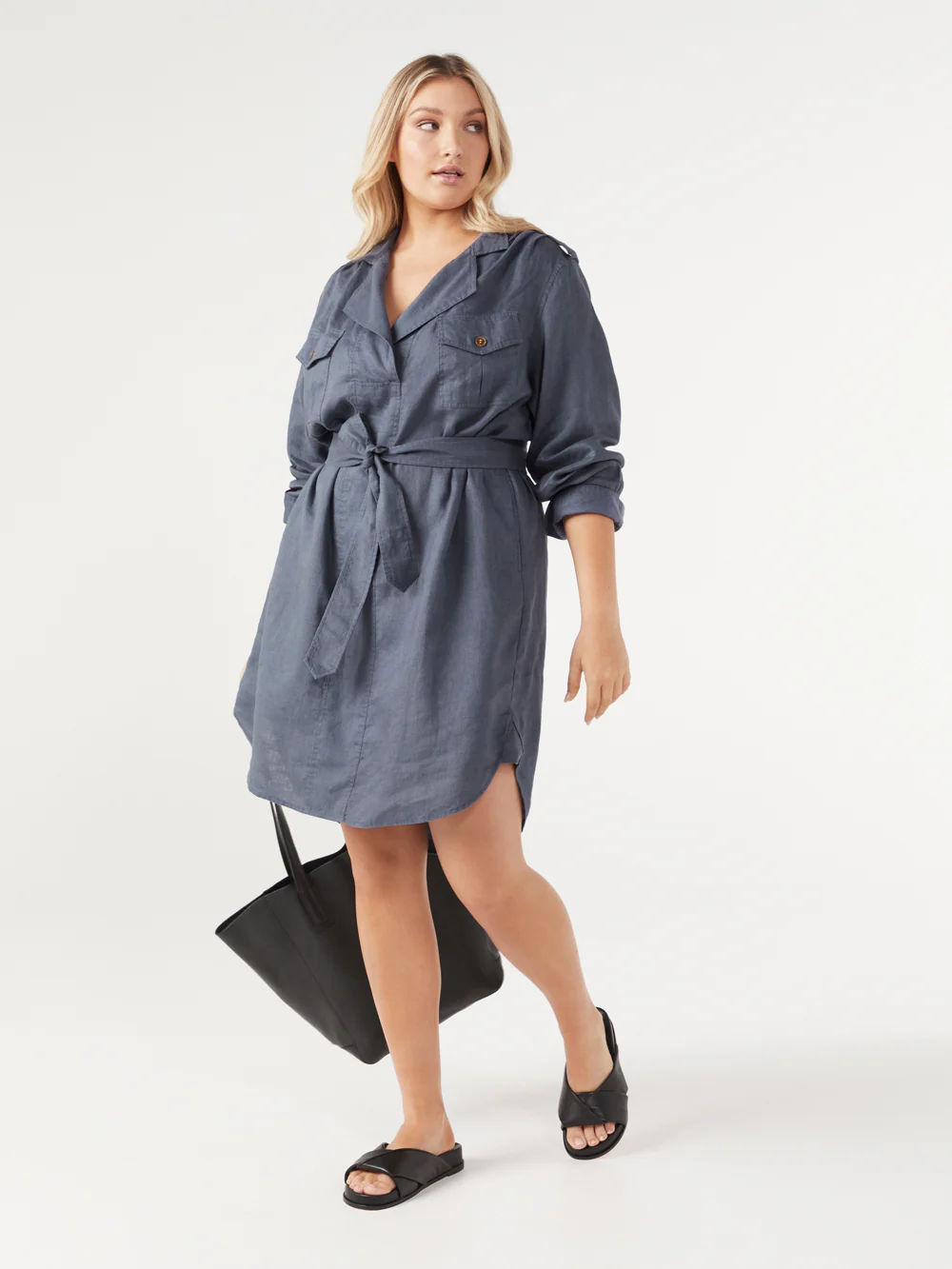 The Linen Utility Shirt Dress - Image 6