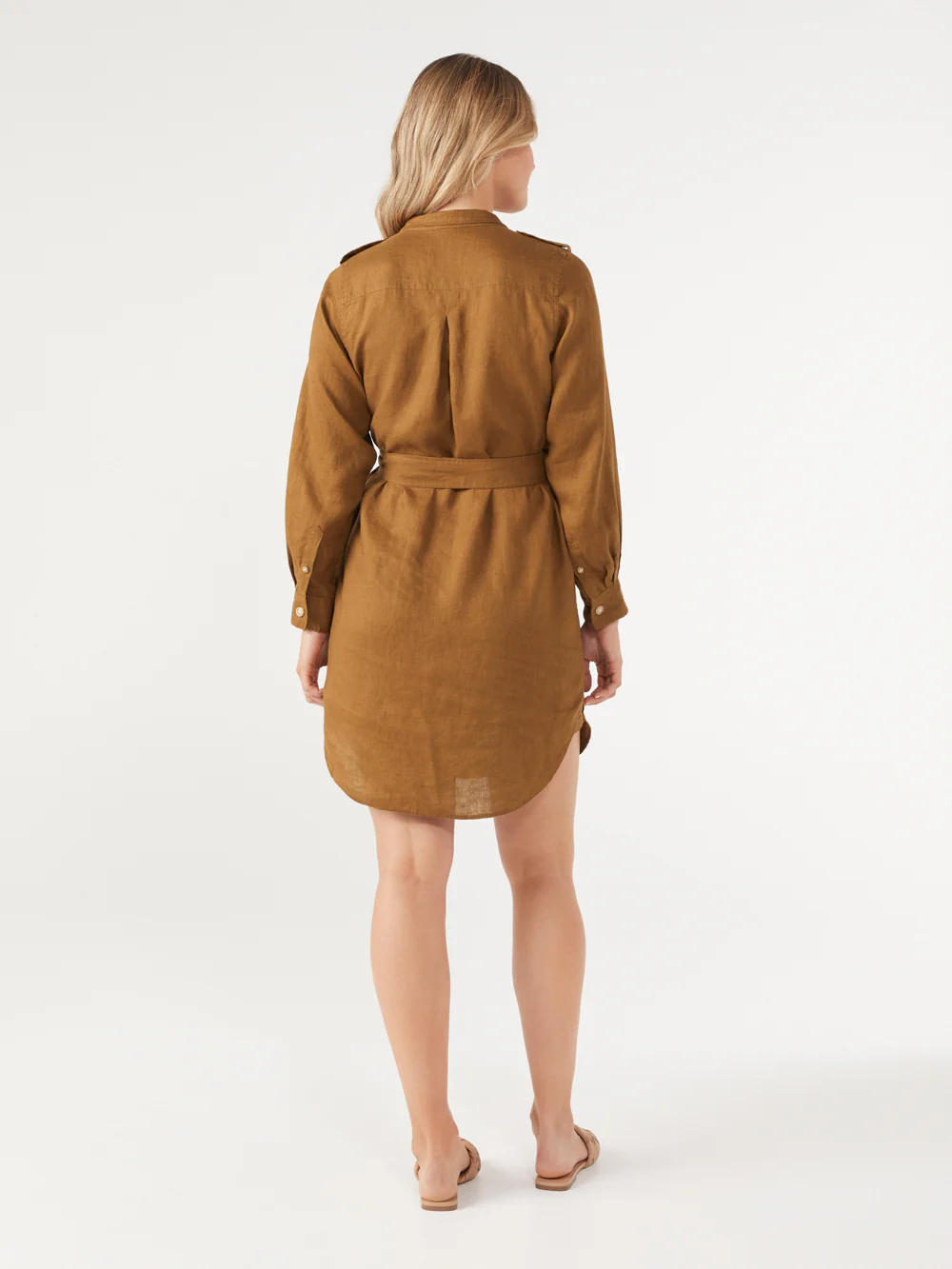 The Linen Utility Shirt Dress - Image 3