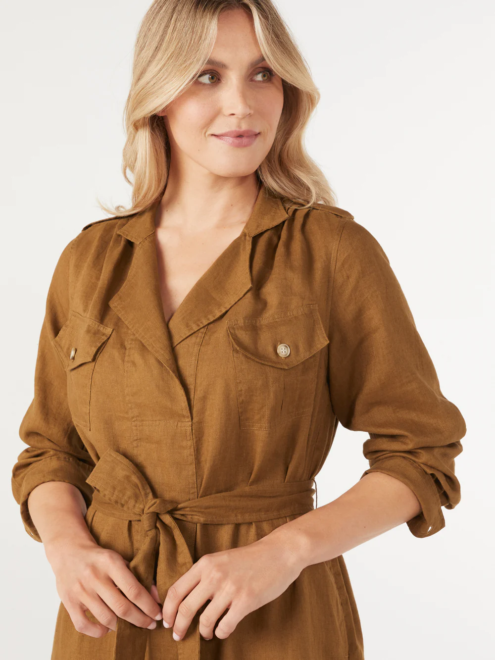 The Linen Utility Shirt Dress - Image 4
