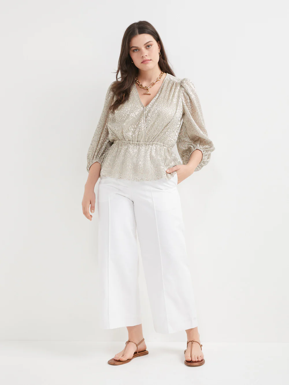 The Metallic Wrap Top - Image 2