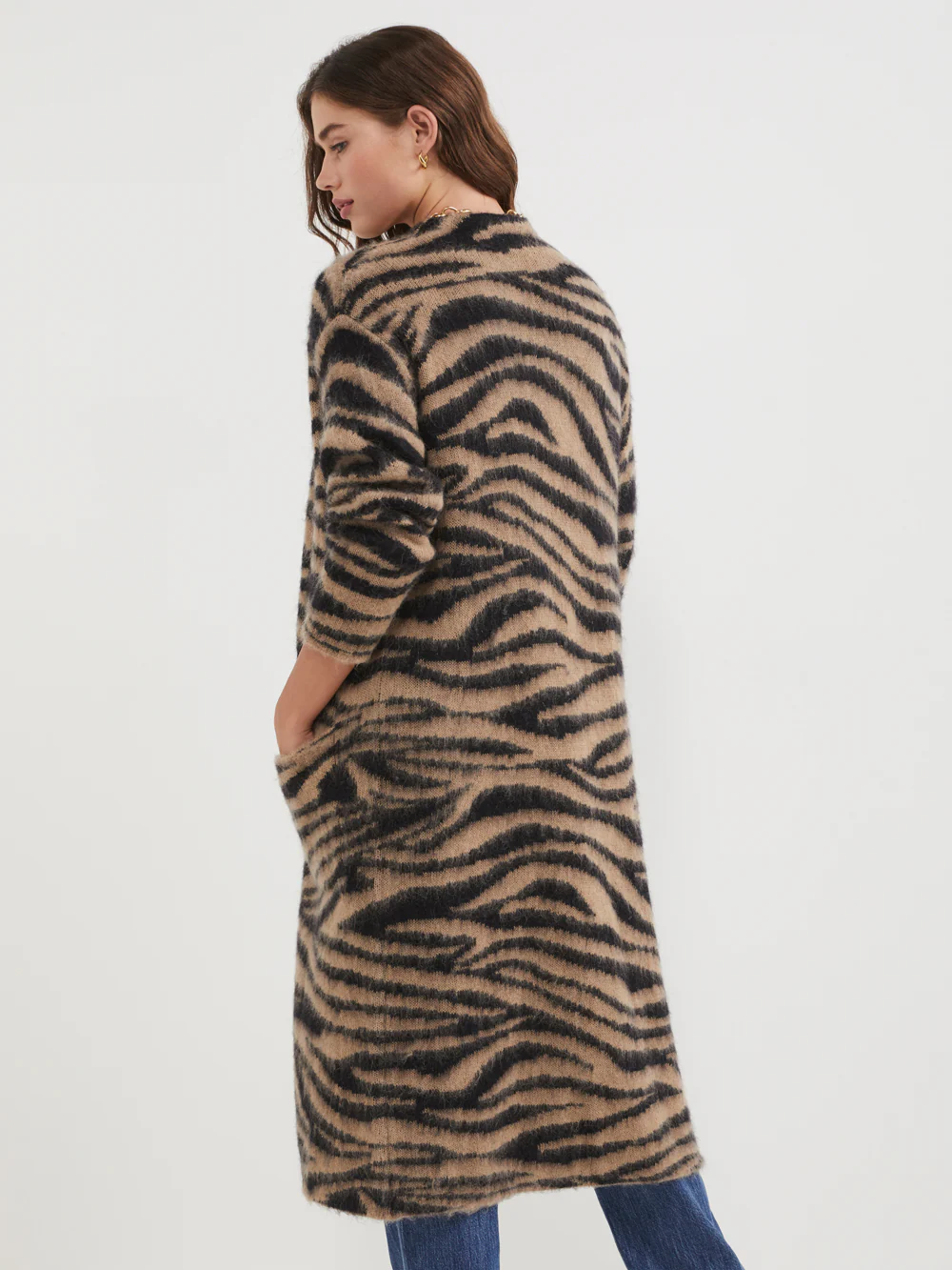 The Mohair Blend Tiger Cardigan - Image 3