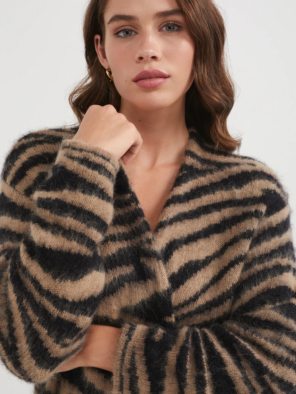 The Mohair Blend Tiger Cardigan - Image 4