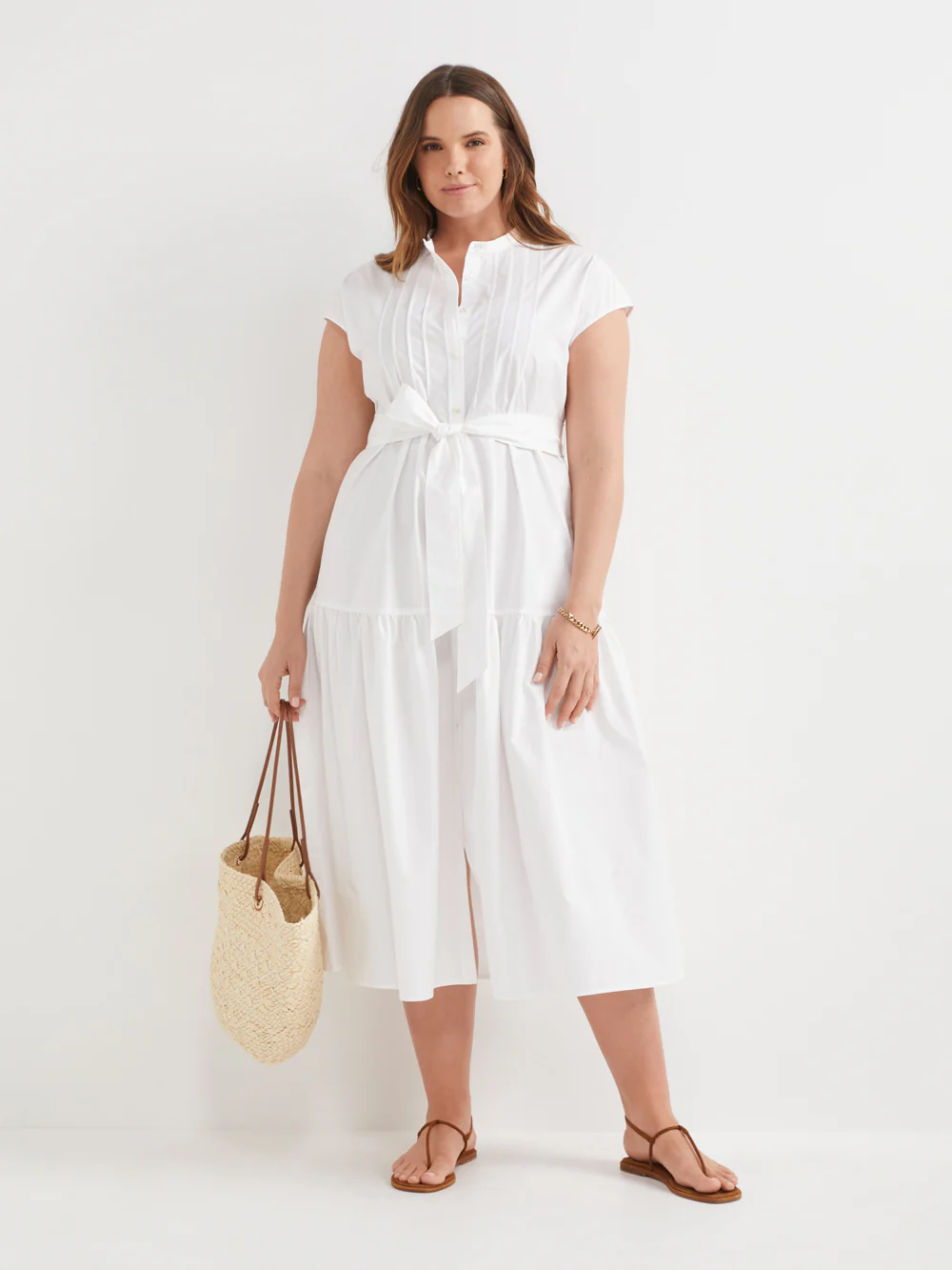 The Pintuck Cotton Poplin Dress - Image 7