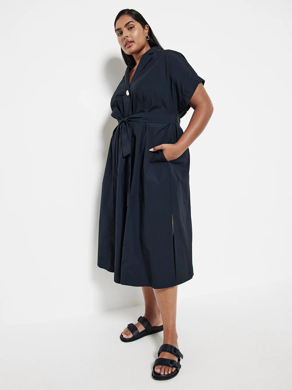 The Poplin Wrap Shirt Dress - Image 8
