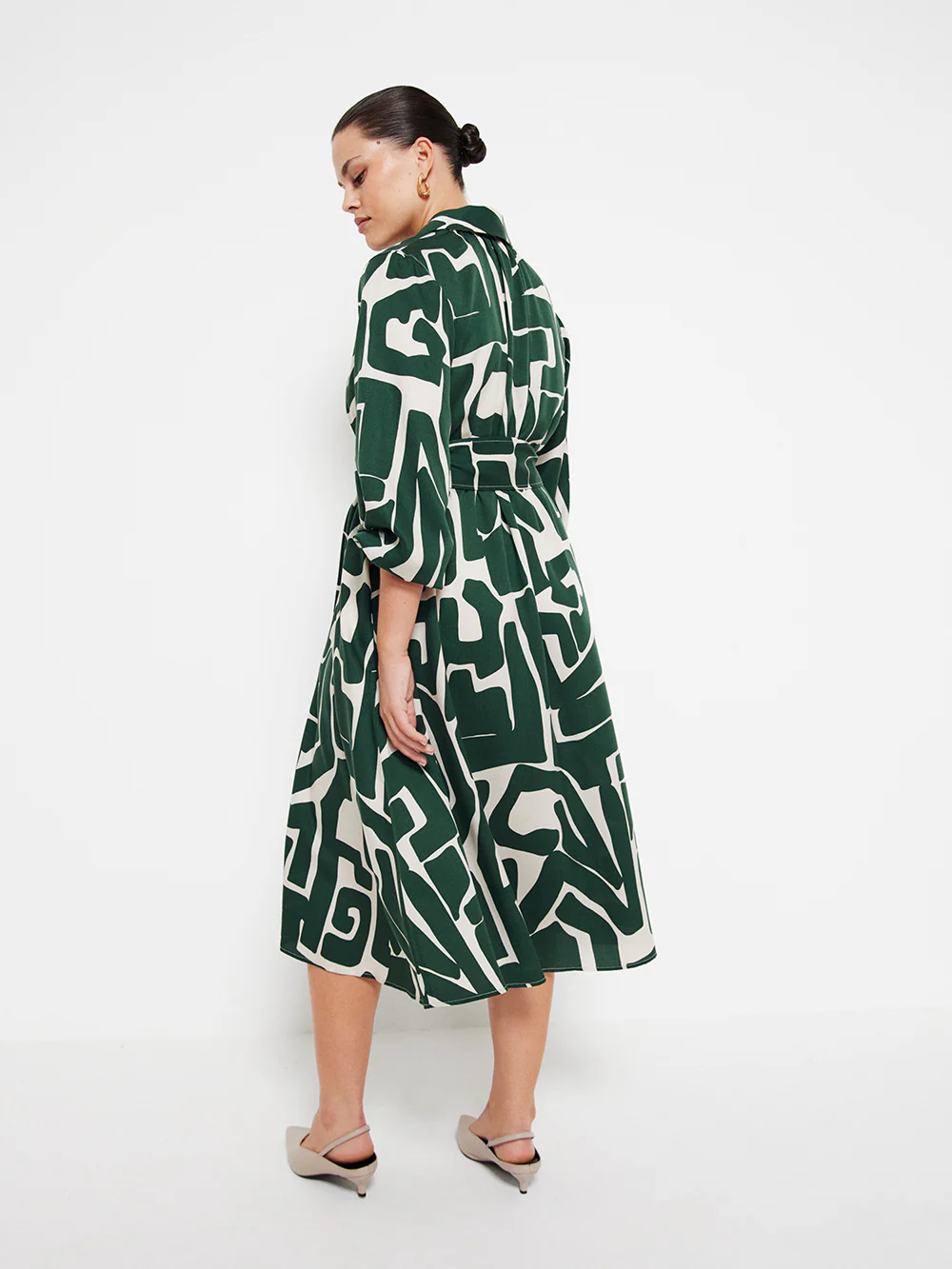 The Print Statement Sleeve Dress - Image 3
