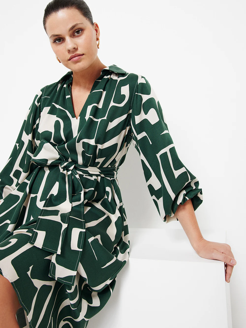 The Print Statement Sleeve Dress - Image 4