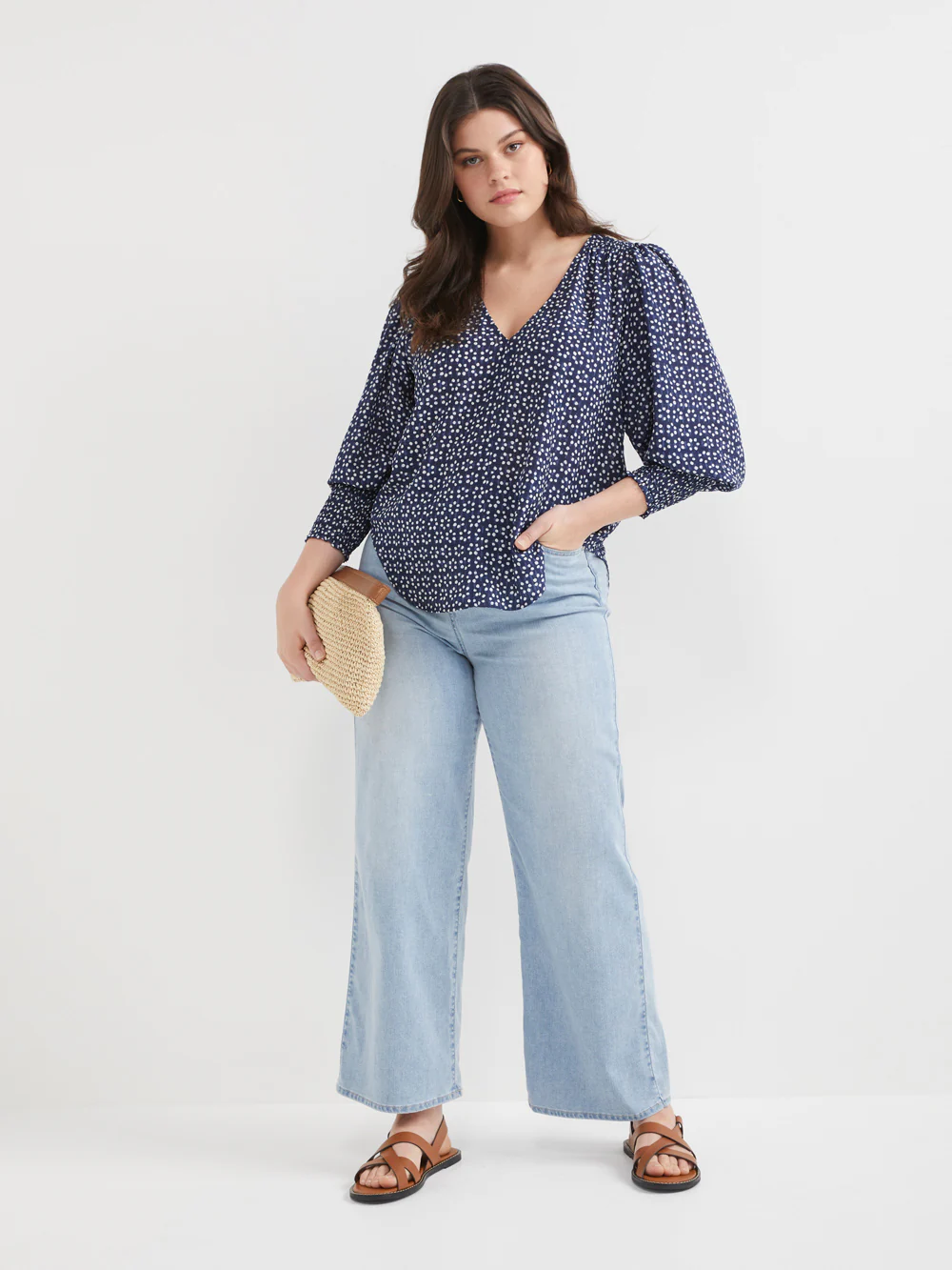 The Print V-Neck Blouse - Image 2