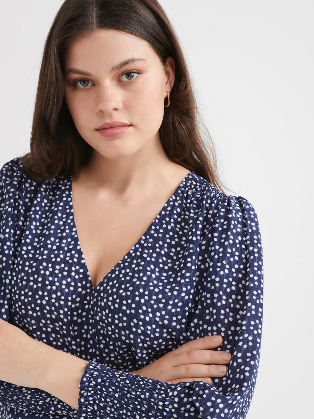 The Print V-Neck Blouse - Image 4