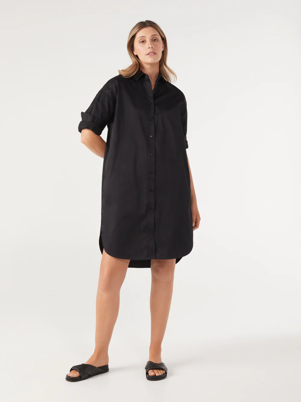 The Relaxed Cotton Twill Shirt Dress
