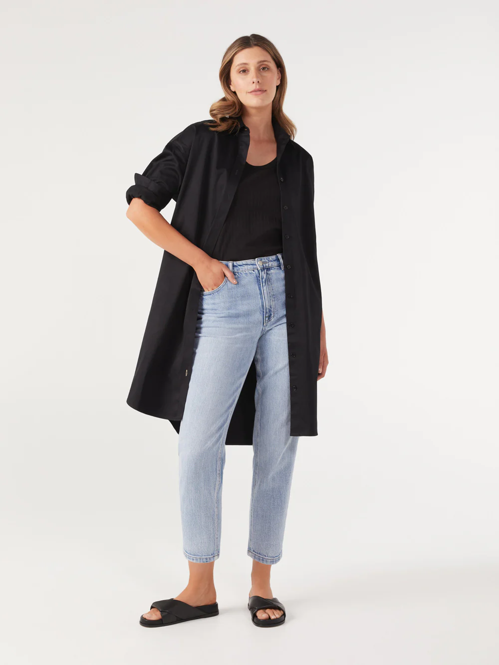 The Relaxed Cotton Twill Shirt Dress - Image 2