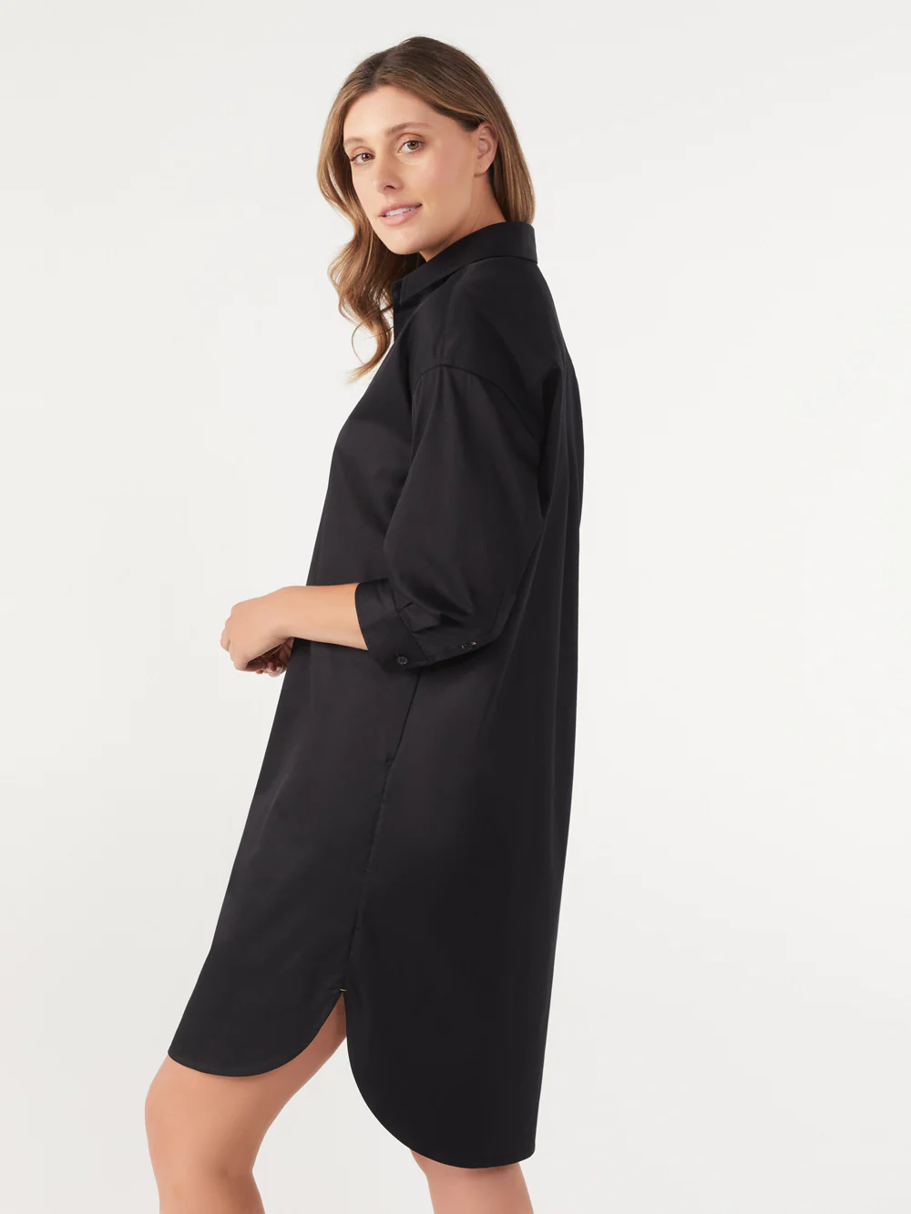 The Relaxed Cotton Twill Shirt Dress - Image 3