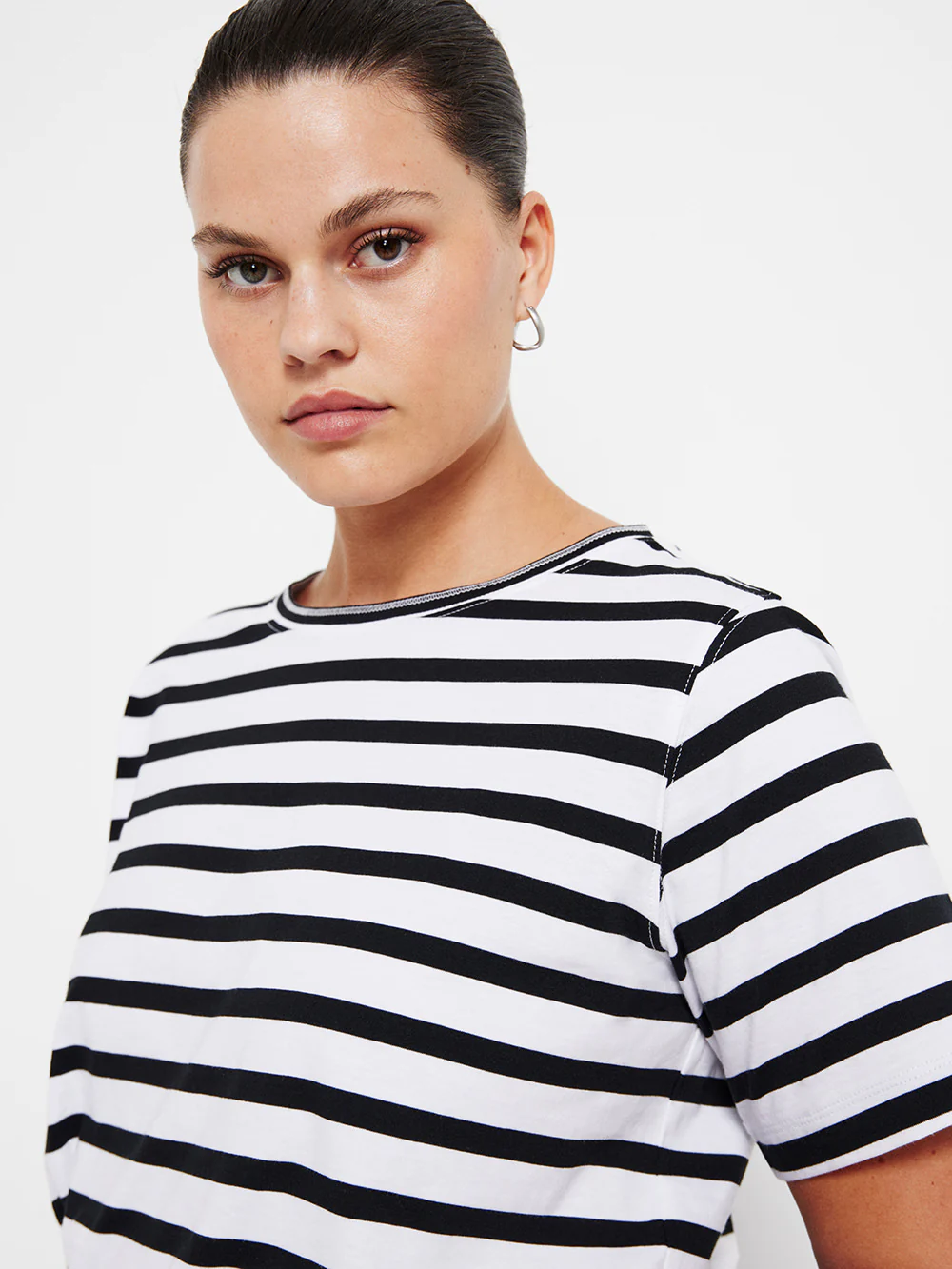 The Relaxed Side Split Stripe Tee - Image 3