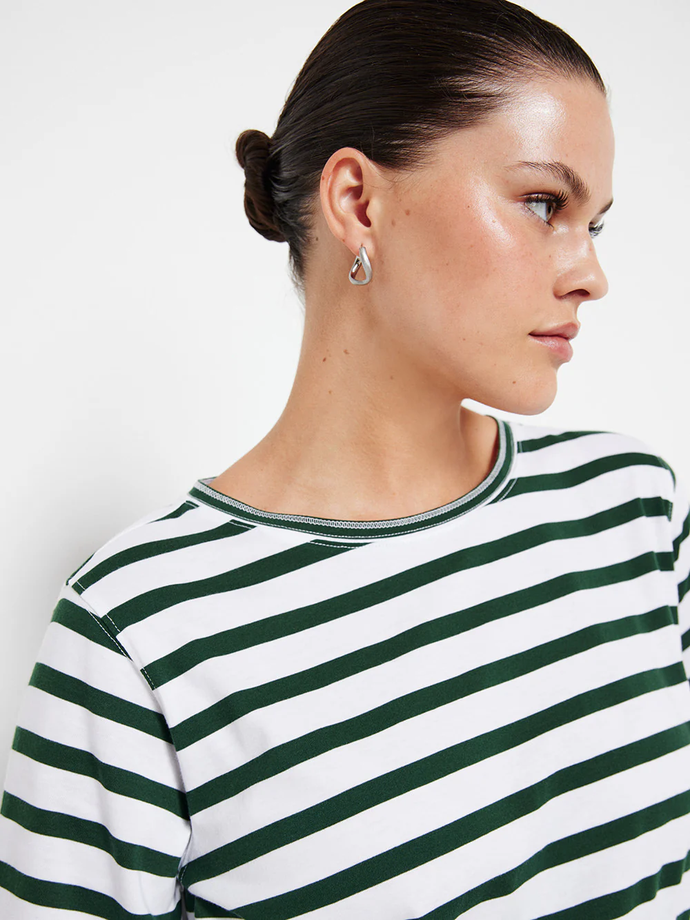 The Relaxed Side Split Stripe Tee - Image 2
