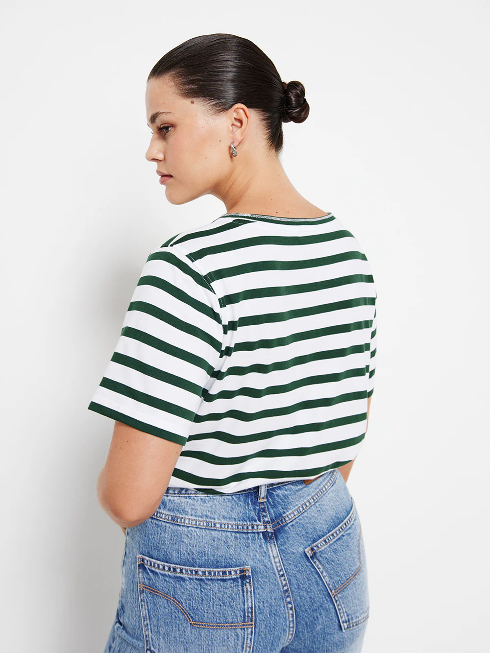 The Relaxed Side Split Stripe Tee - Image 3
