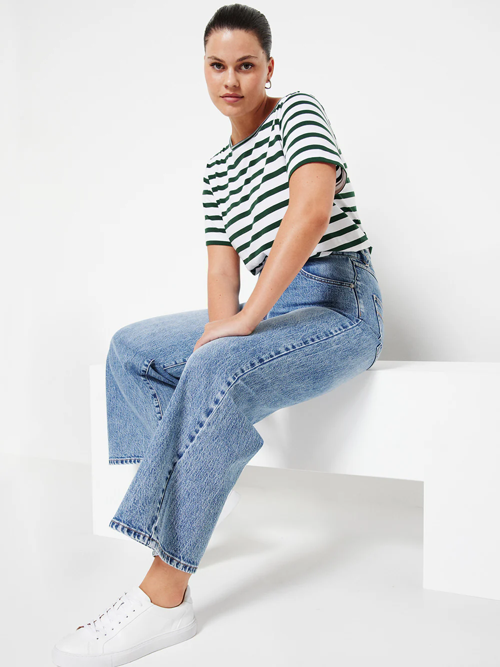 The Relaxed Side Split Stripe Tee - Image 4