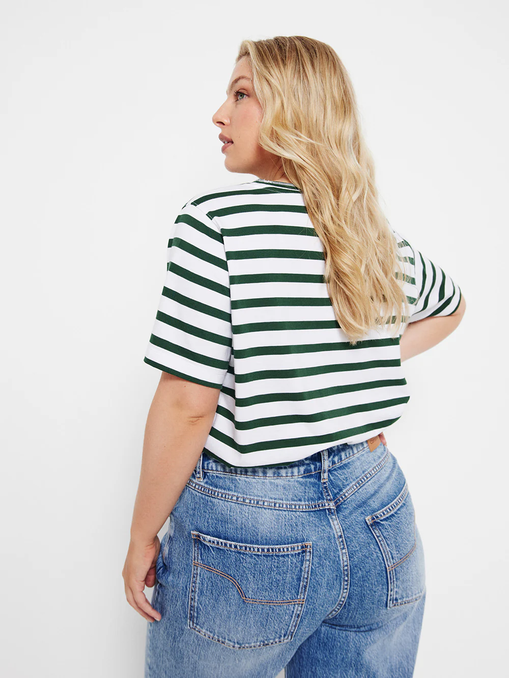 The Relaxed Side Split Stripe Tee - Image 8