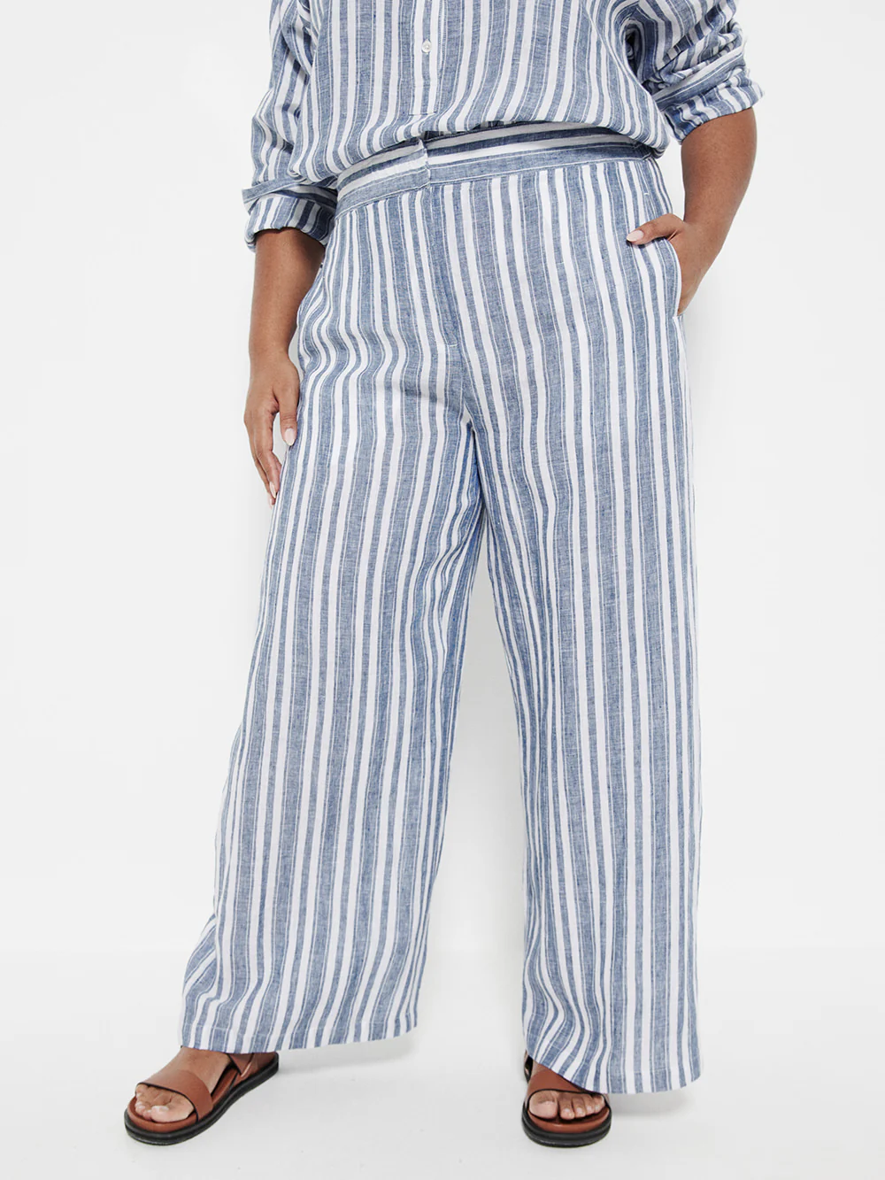 The Resort Stripe Linen Pant - Image 8
