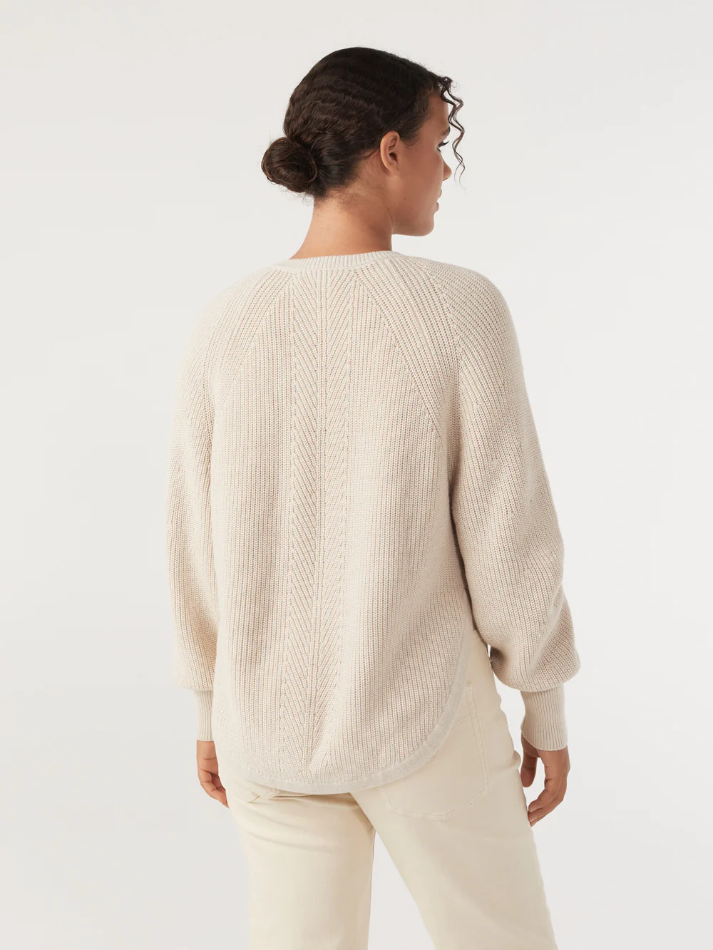 The Scooped Hem V-Neck Pullover - Image 4