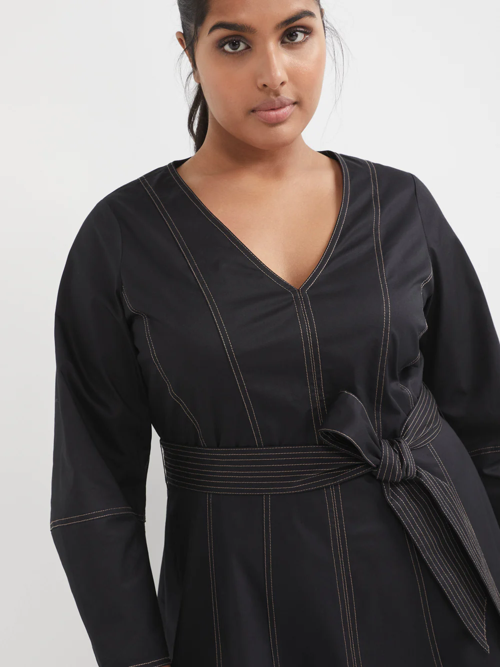The Seamed Stretch Cotton Dress - Image 6