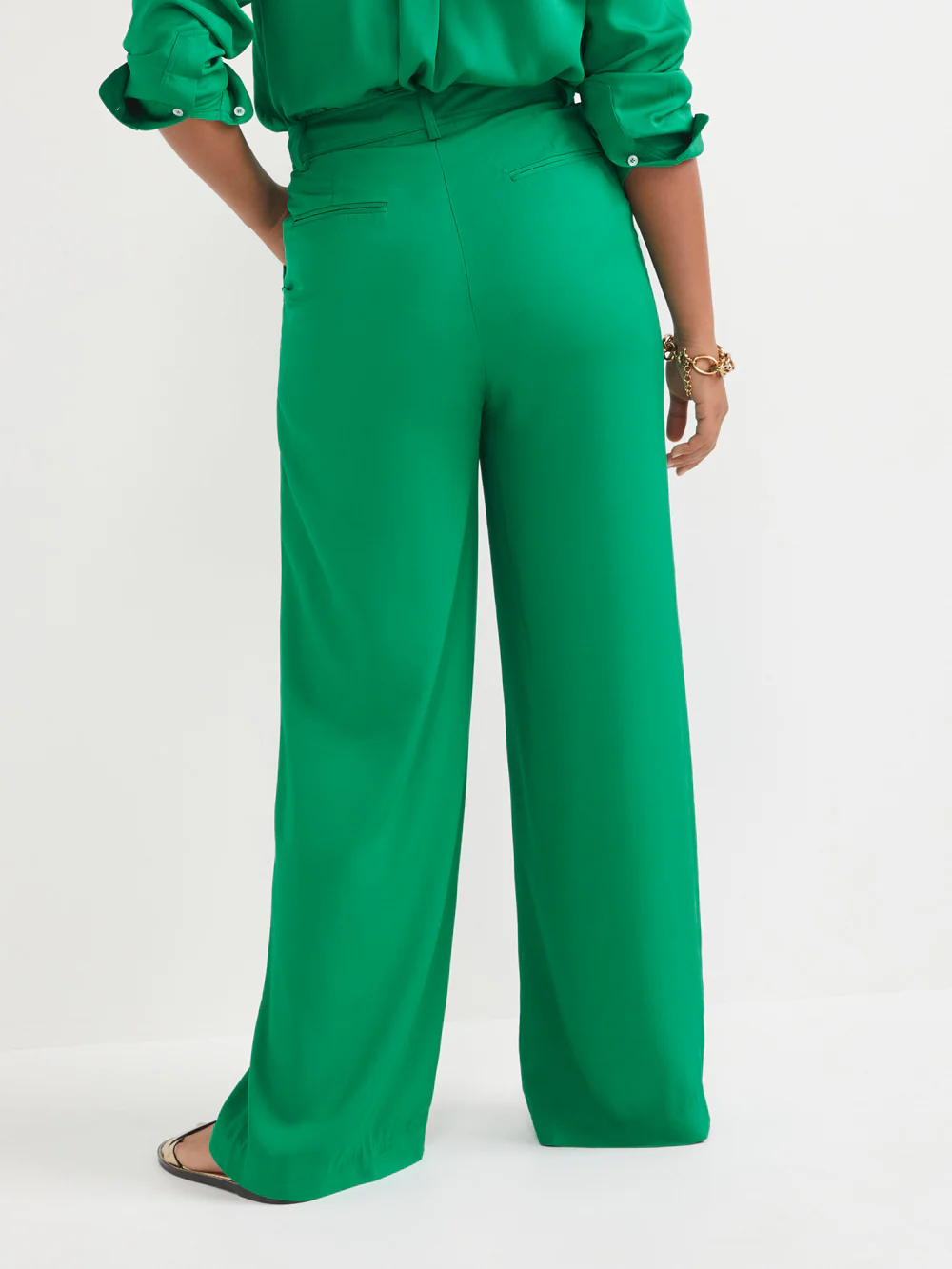 The Silky Twill Draped Trouser - Image 3